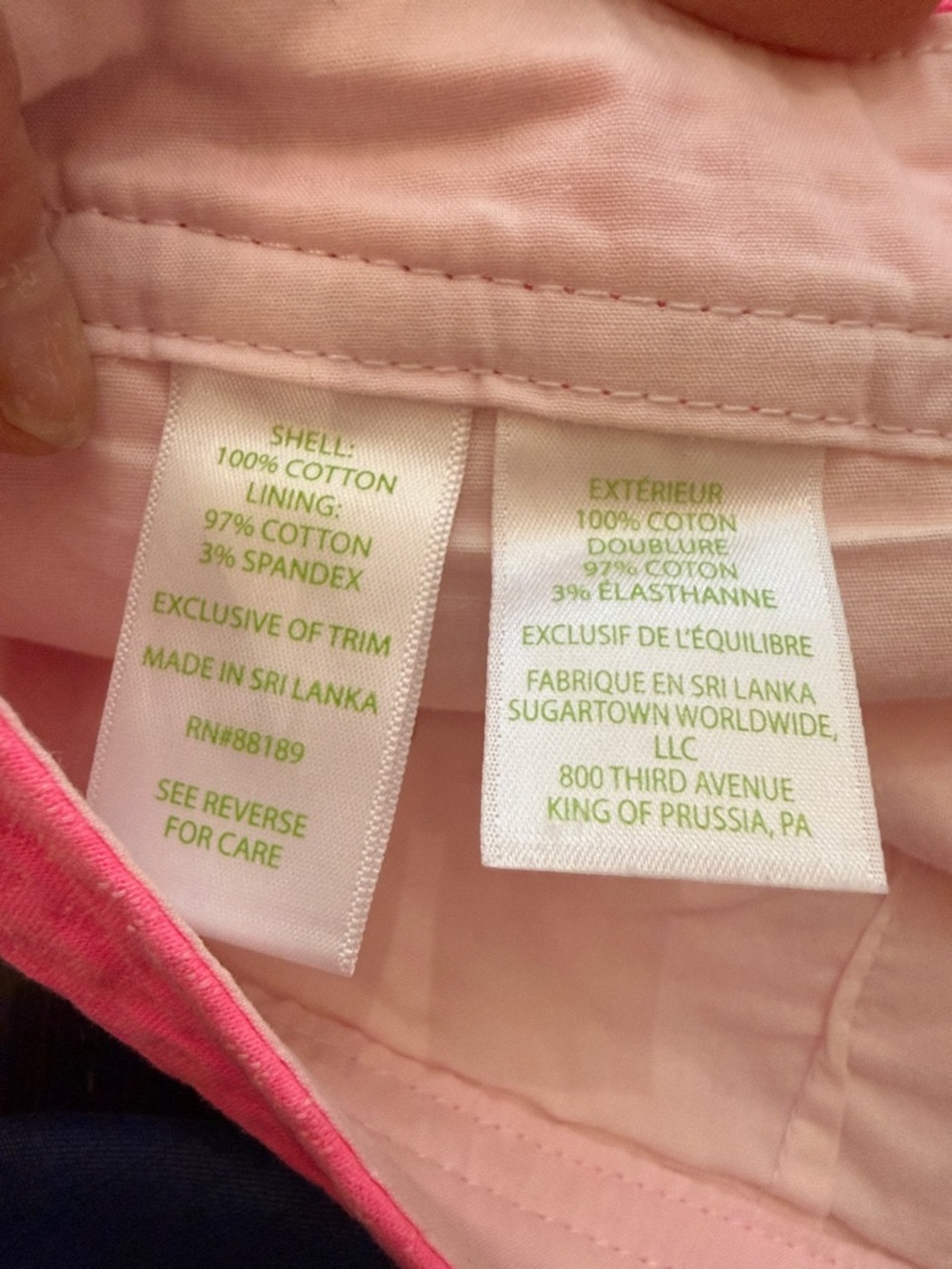 Lilly Pulitzer Pink Cotton Skirt with Gold Script Logo - Picture 3 of 6